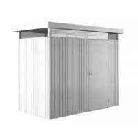 8ft x 4ft Biohort HighLine H1 Silver Metal Shed with window skylight (2.52m x 1.32m)
