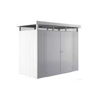 8ft x 4ft Biohort HighLine H1 Silver Metal Double Door Shed (2.52m x 1.32m)