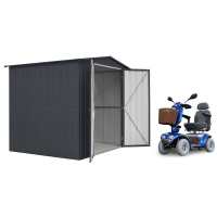 8ft x 6ft Lotus Metal Shed & Mobility Scooter Store (2.45m x 1.85m)