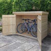 6ft5 x 2ft10 Forest Large Double Door Pent Wooden Garden Storage - Bike / Mower Outdoor Store (1.9m x 0.86m)