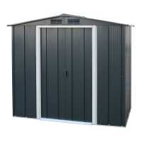 6ft x 4ft Sapphire Apex Anthracite Metal Shed (2.02m x 1.22m)