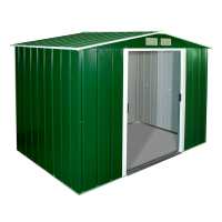 8ft x 6ft Sapphire Apex Green Metal Shed (2.62m x 1.82m)