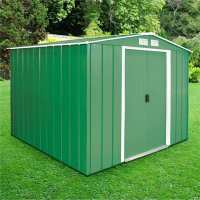 8ft x 8ft Sapphire Apex Green Metal Shed (2.62m x 2.42m)