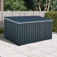 6ft x 2ft Sapphire Anthracite Metal Garden Cushion Storage Box (1.68m x 0.68m)