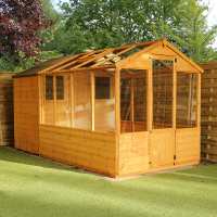 12ft x 6ft Mercia Traditional Shiplap Wooden Apex Greenhouse Combi Shed (3.62m x 1.97m)