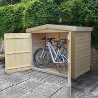 6ft6 x 2ft7 Forest Shiplap Large Double Door Apex Garden Storage - Outdoor Bike / Mower Store (1.9m x 0.81m)