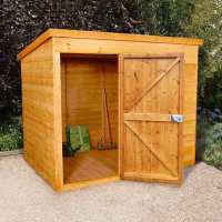 7ft x 5ft Shed-Plus Champion heavy-duty Pent Shed - Single Door on Left (2.21m x 1.6m)