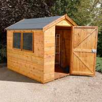 8ft x 6ft Shed-Plus Champion heavy-duty Apex Single Door Shed (2.42m x 1.82m)