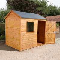 6ft x 8ft Shed-Plus Champion heavy-duty Reverse Apex Shed - Single Door (2.42m x 1.82m)