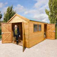10ft x 8ft Shed-Plus Champion heavy-duty Combination Double Door Shed (3.02m x 2.44m)