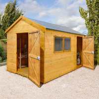 12ft x 8ft Shed-Plus Champion heavy-duty Combination Single Door Shed (3.63m x 2.44m)