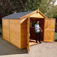 16ft x 8ft Shed-Plus Champion heavy-duty Apex Double Door Shed (4.85m x 2.44m)