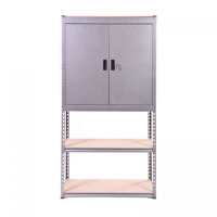 Globel Silver Vein Heavy Duty Half Cupboard/Half Shelves Storage Unit