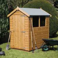 8ft x 6ft Traditional Standard Apex Wooden Garden Shed (2.44m x 1.83m)