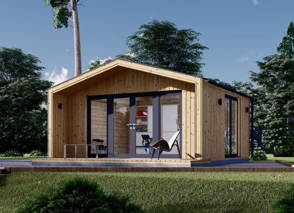 Traditional apex roof log cabin