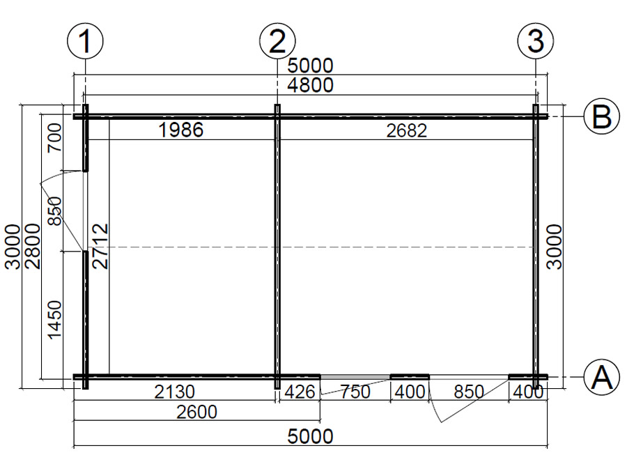 Bespoke cabin. Drawing 2