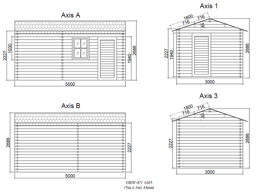 Wall elevation drawings