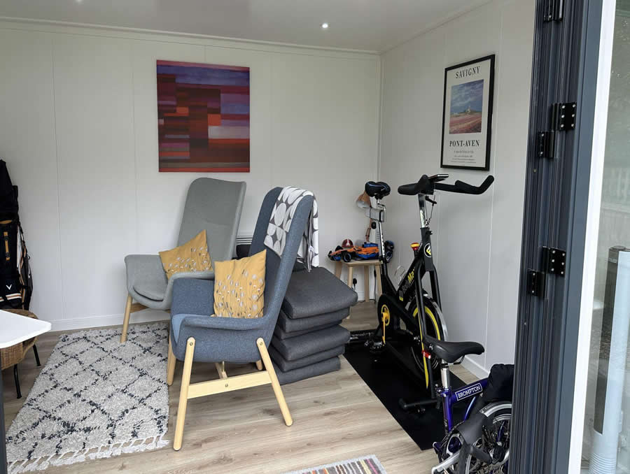 Games room and office separated by soundproof wall