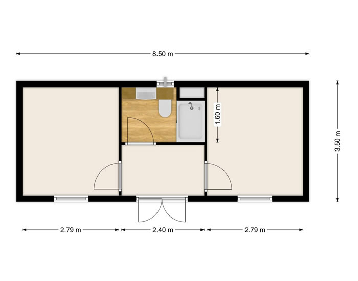 Comparison of multi room garden building floor plans