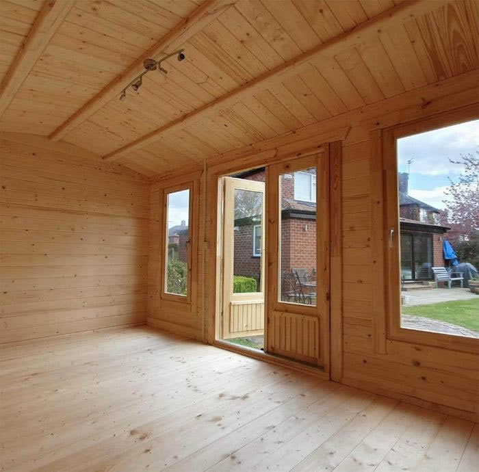 Multi room log cabin floor plan