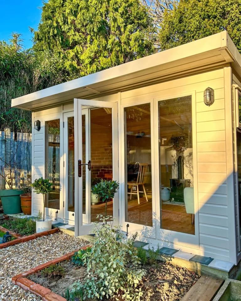 Modern pent roof garden office