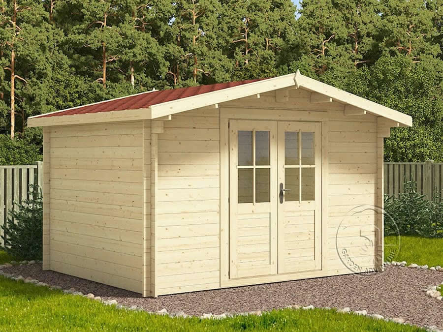 Wide double doors providing easy access to integrated storage