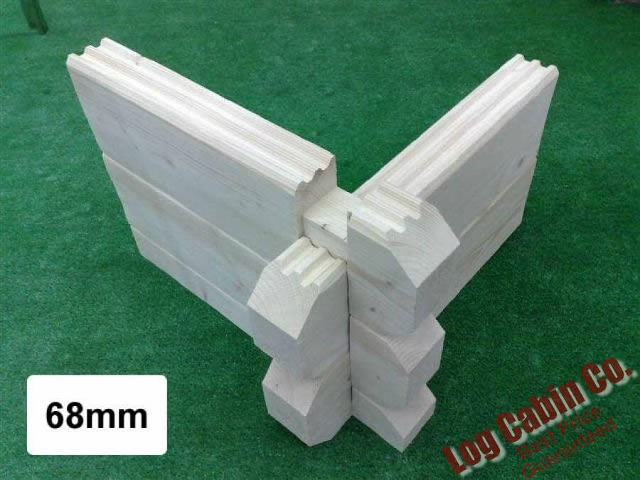 Interlocking timber wall construction detail