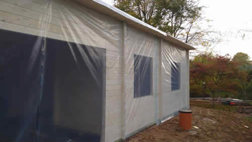 states of build for an insulated cabin - 2