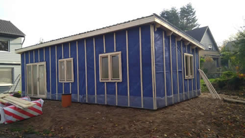 states of build for an insulated cabin - 4