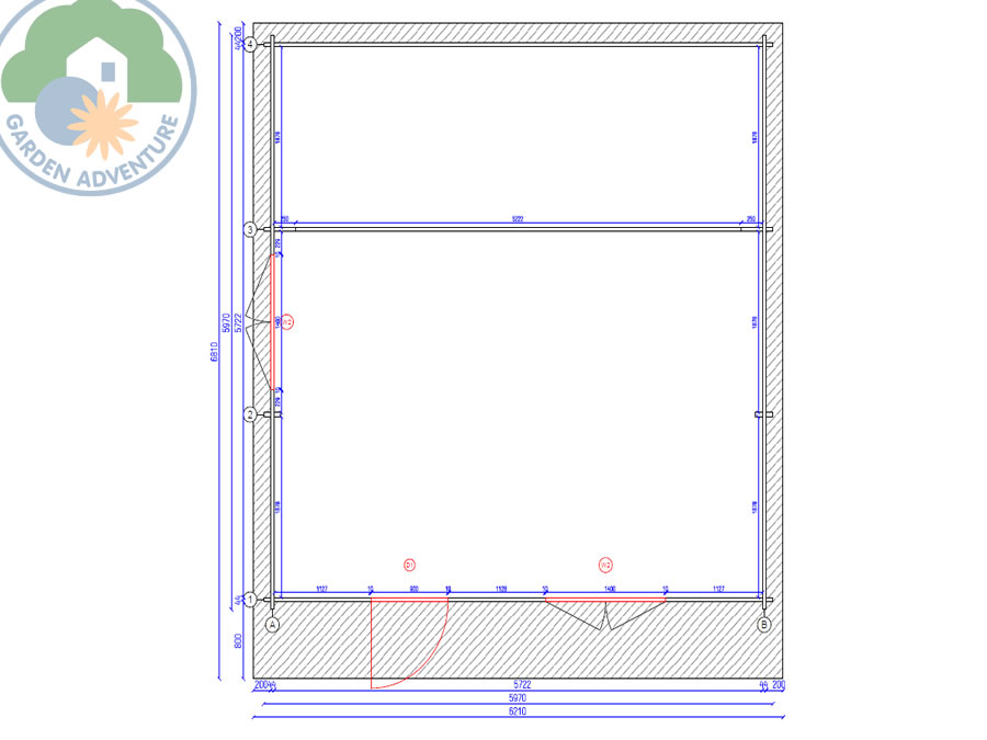 Belvedere Plus 6x6 Log Cabin