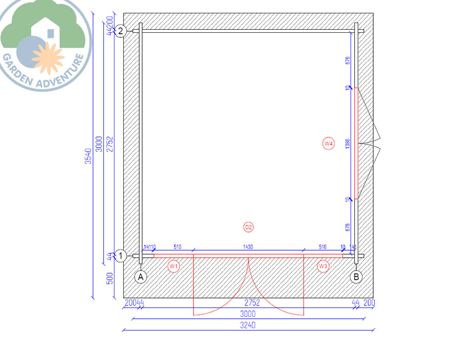 Cervinia Plus 3x3 Log Cabin