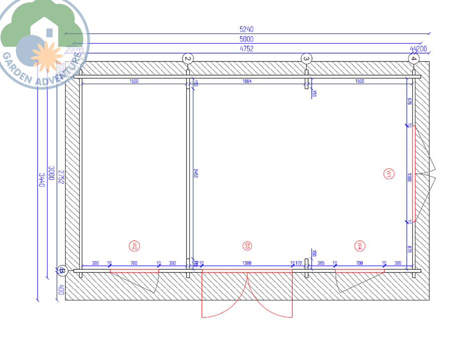 Stella 5x3 Log Cabin