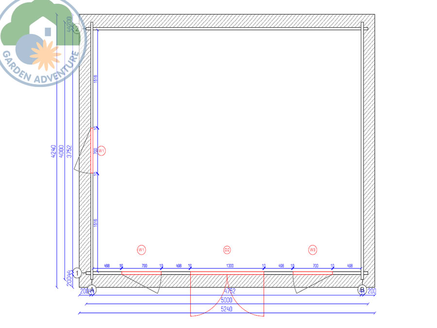 Oxford Plus 5x4 Log Cabin