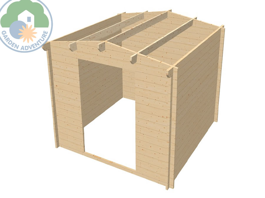 The Cavalese 3x3 Log Cabin in either 34, 44 or 68mm Wall Logs. Best Value