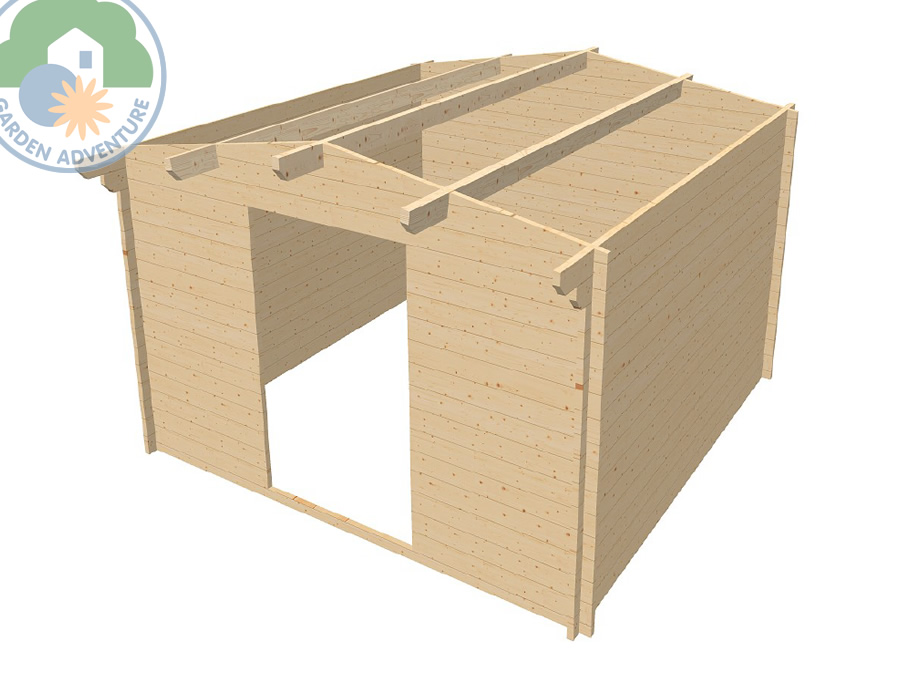 The Cavalese 4x4 Log Cabin in either 34, 44 or 68mm Wall Logs. Best Value