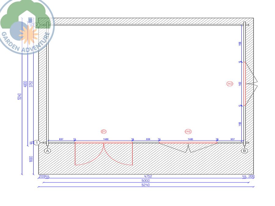 Arabba 5x4 Log Cabin