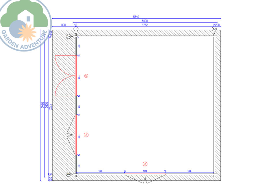 Arabba 5x5 Log Cabin