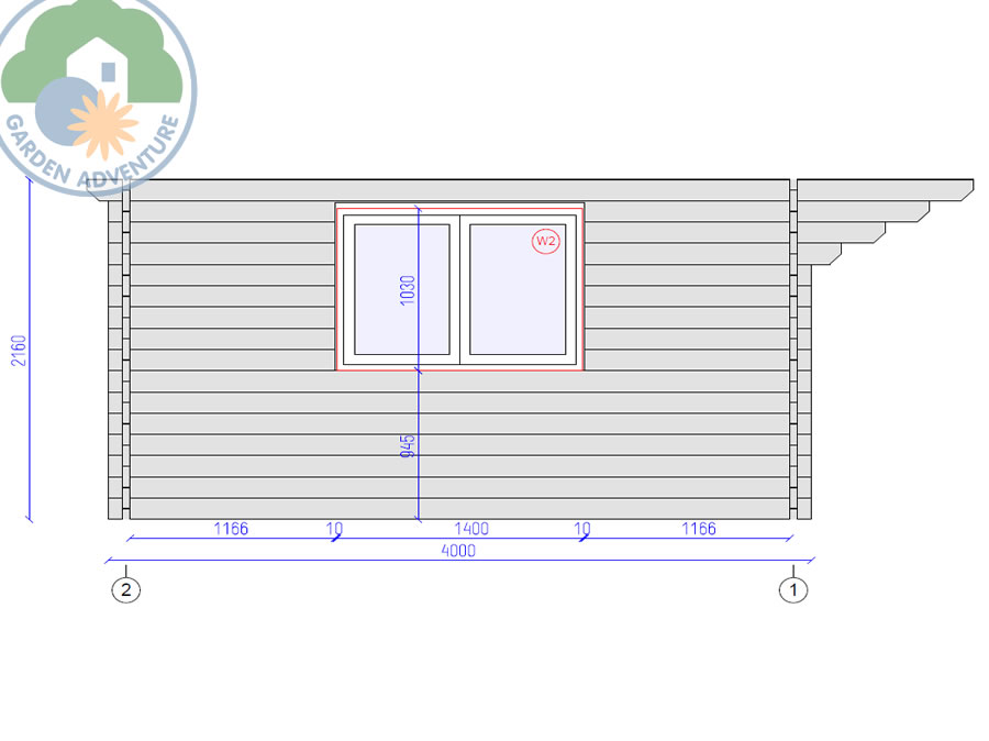 Trentino Plus 4x4 Log Cabin