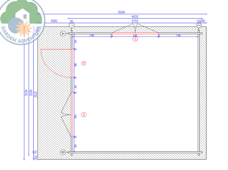 Belvedere Plus 4x4 Log Cabin
