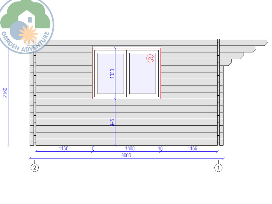 Belvedere Plus 4x4 Log Cabin