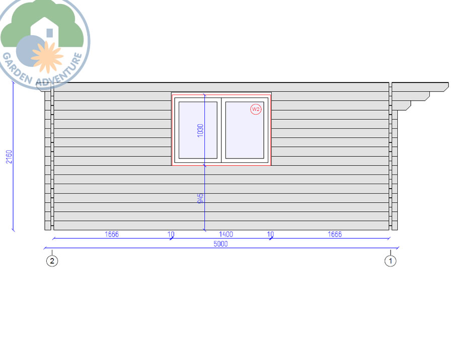 Belvedere Plus 5x5 Log Cabin