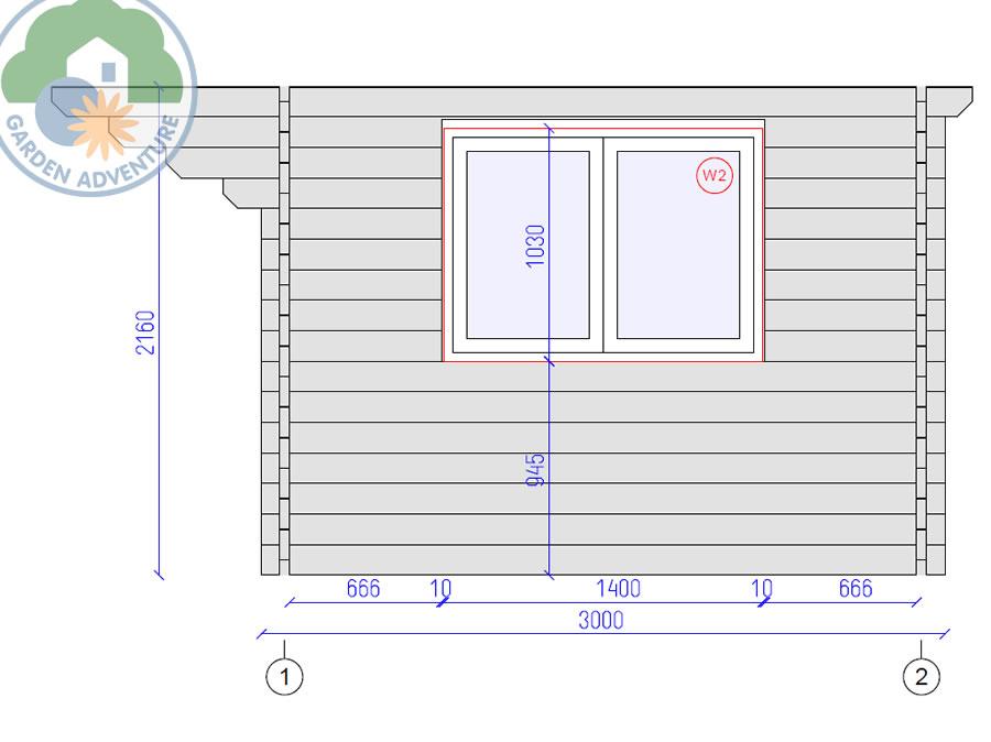 Arabba 4x3 Log Cabin