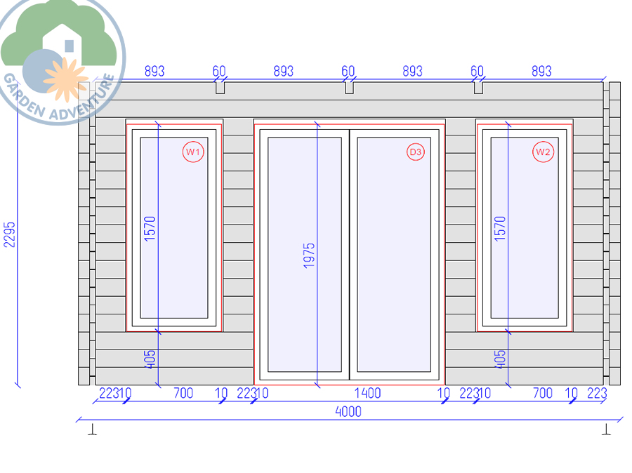 Torgnon 4x3 Log Cabin