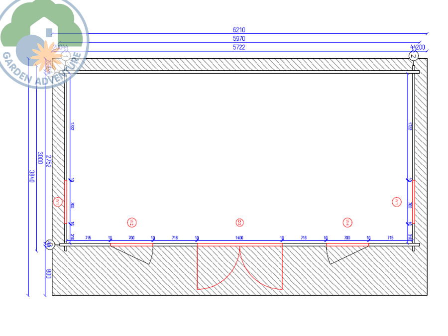 Nevoso 6x3 Log Cabin