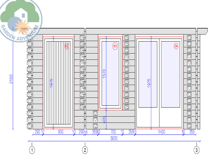 Meribel 5x4 Log Cabin
