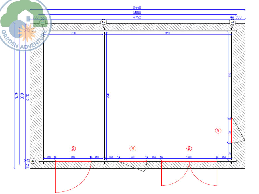 Meribel 5x4 Log Cabin