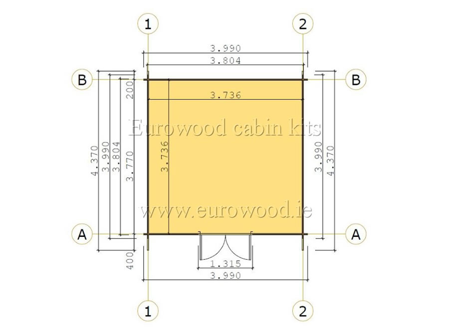Ascot 4x4 Log Cabin