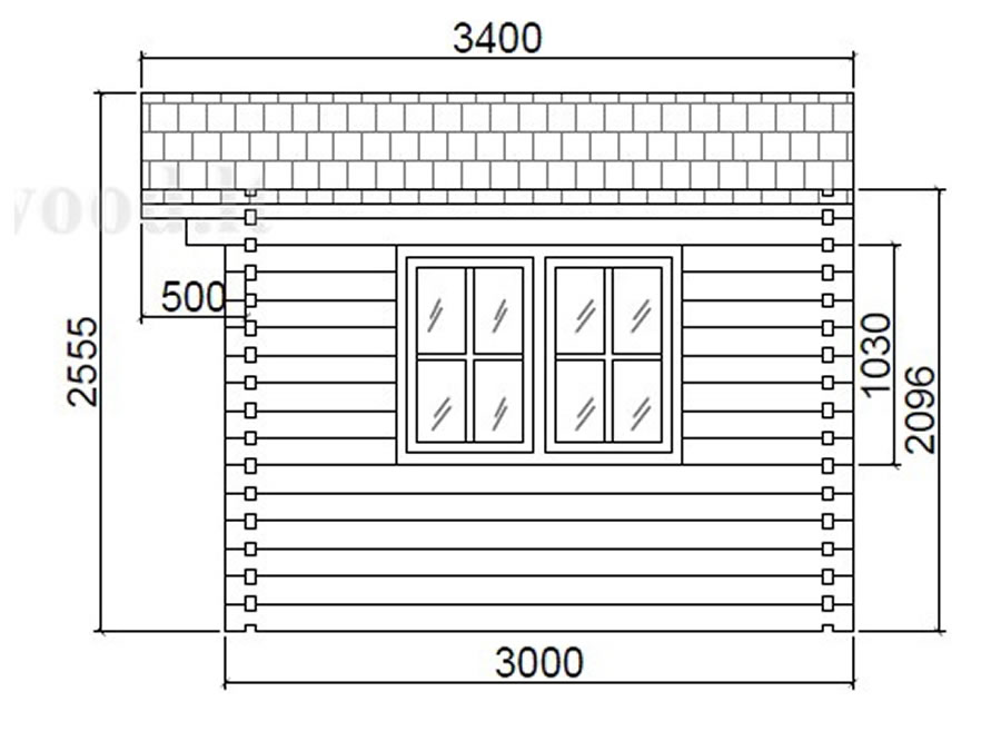 Brighton 3x3 Log Cabin