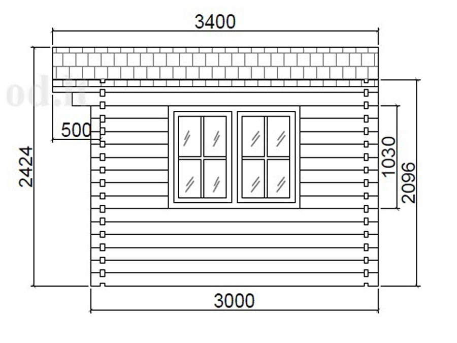 Brighton 4x3 Log Cabin