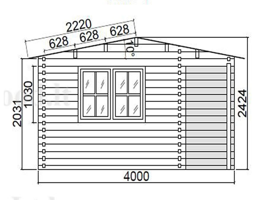 Alpina Plus 5x4 Log Cabin